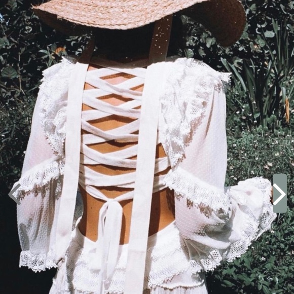 Zimmermann Suraya Cutout Ruffle Mini Dress NWT 🤍✨ - Picture 3 of 5